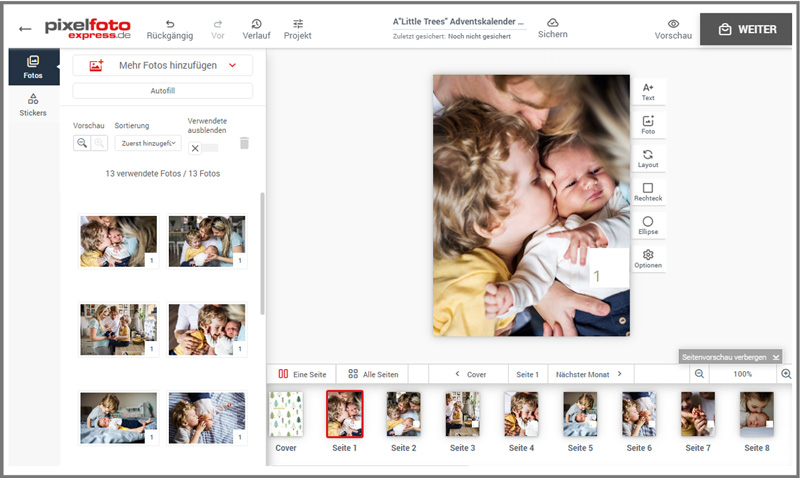 Foto Adventskalender Designer