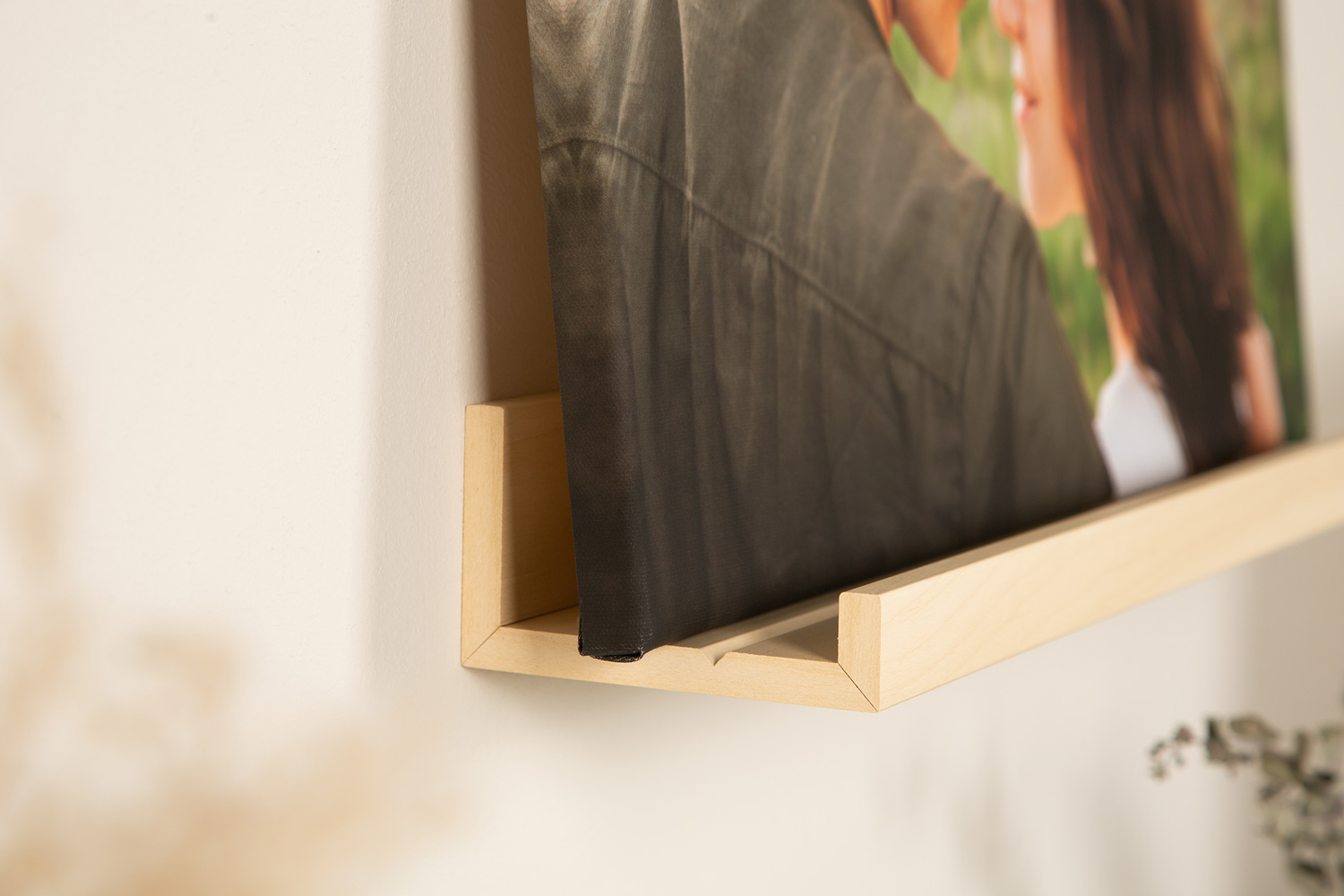 Detailaufnahme der Fotoleinwand aus Baumwolle