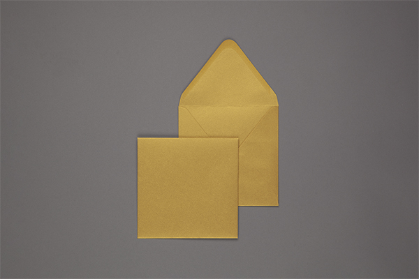 Umschlag 160 x 160 mm  - Gold