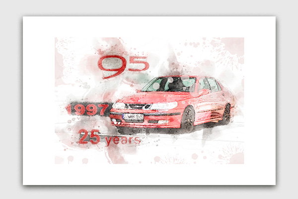 SAAB Kunstdruck 25 Years
