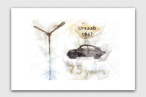 SAAB Kunstdruck 75 Years